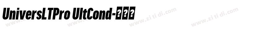 UniversLTPro UltCond字体转换